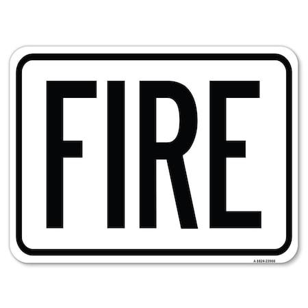 Fire Heavy-Gauge Aluminum Rust Proof Parking Sign